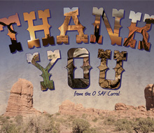 Thank You Postcard for Western Themed Event